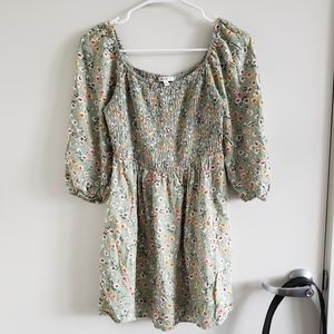 Green Floral midi Dress